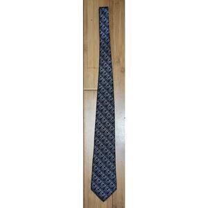 Christian Dior Mens Tie All Silk Floral Red Blue Necktie Casual Party Work Italy